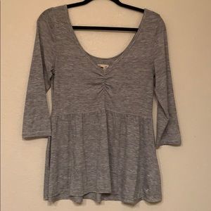 Hollister deep v 3/4 sleeve shirt